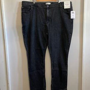 NWT Brand New A&F Skinny High Rise Black Denim Jeans Size 22 / 36